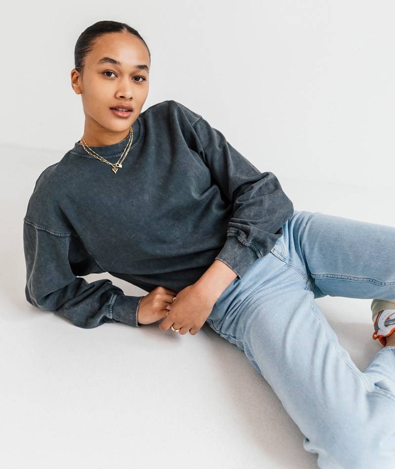 KAUF DICH GLUECKLICH Sweater Dunkelgrau