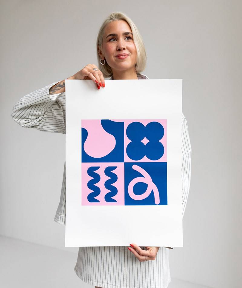 Kauf Dich Glücklich KDG x SARAH HARTMANN Poster mehrfarbig