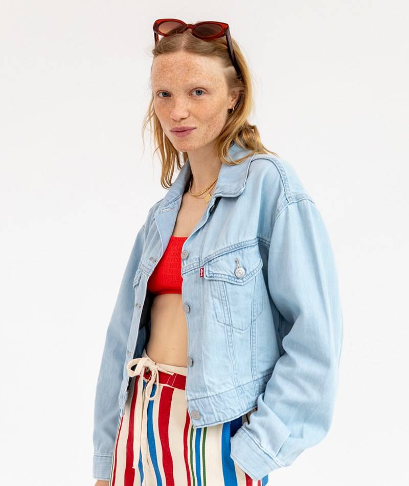 Kauf Dich Glücklich Levi`sü Featherweight Trucker Jacke Hellblau