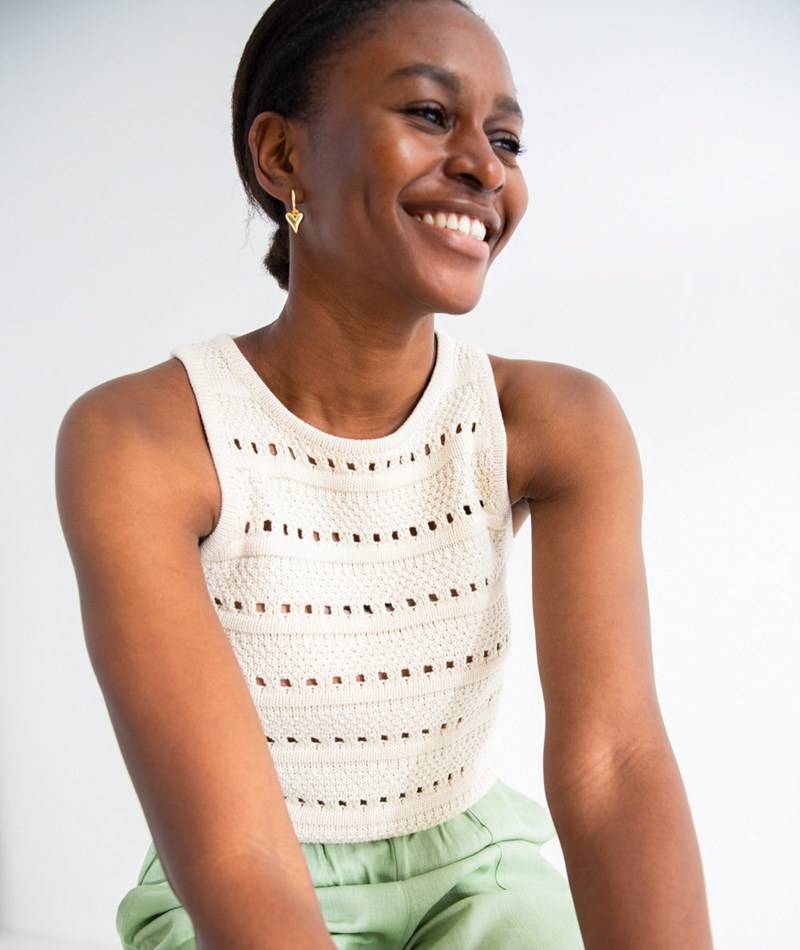 Kauf Dich Glücklich LEVI`Sü Superbloom Crochet Top Cremeweiü