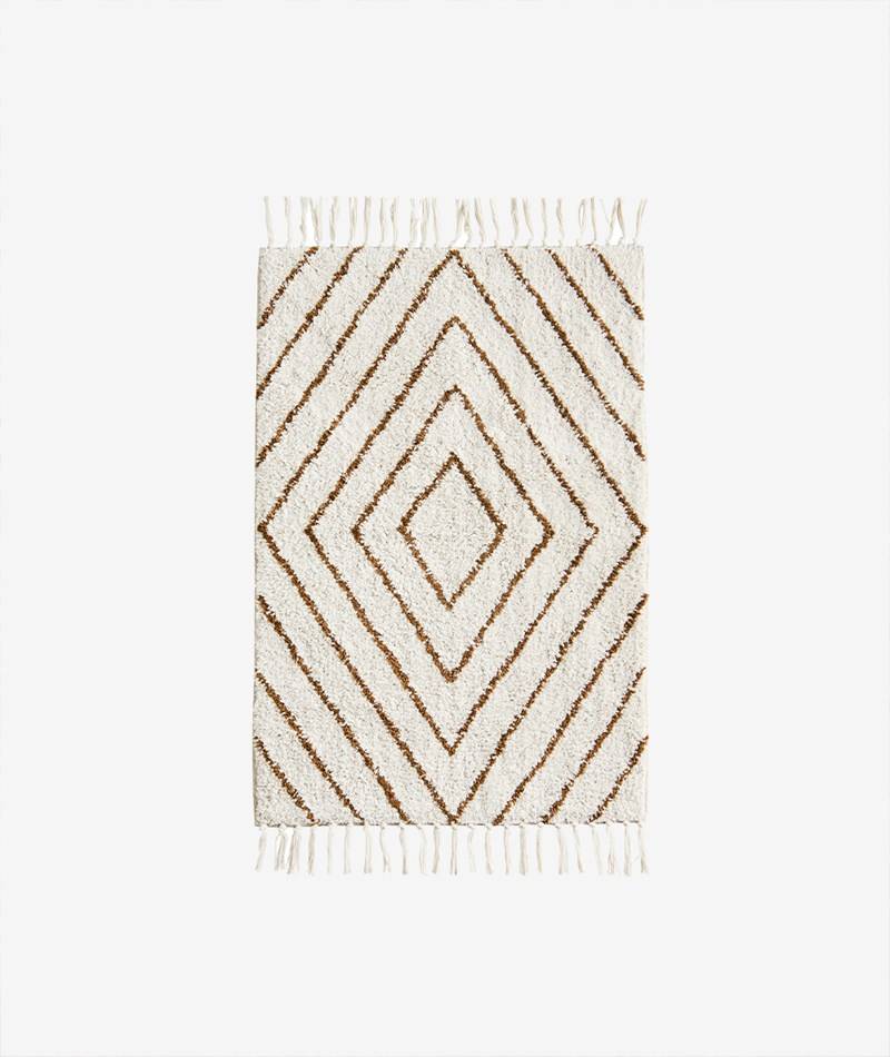 Kauf Dich Glücklich MADAM STOLTZ Baumwoll Badematte gemustert