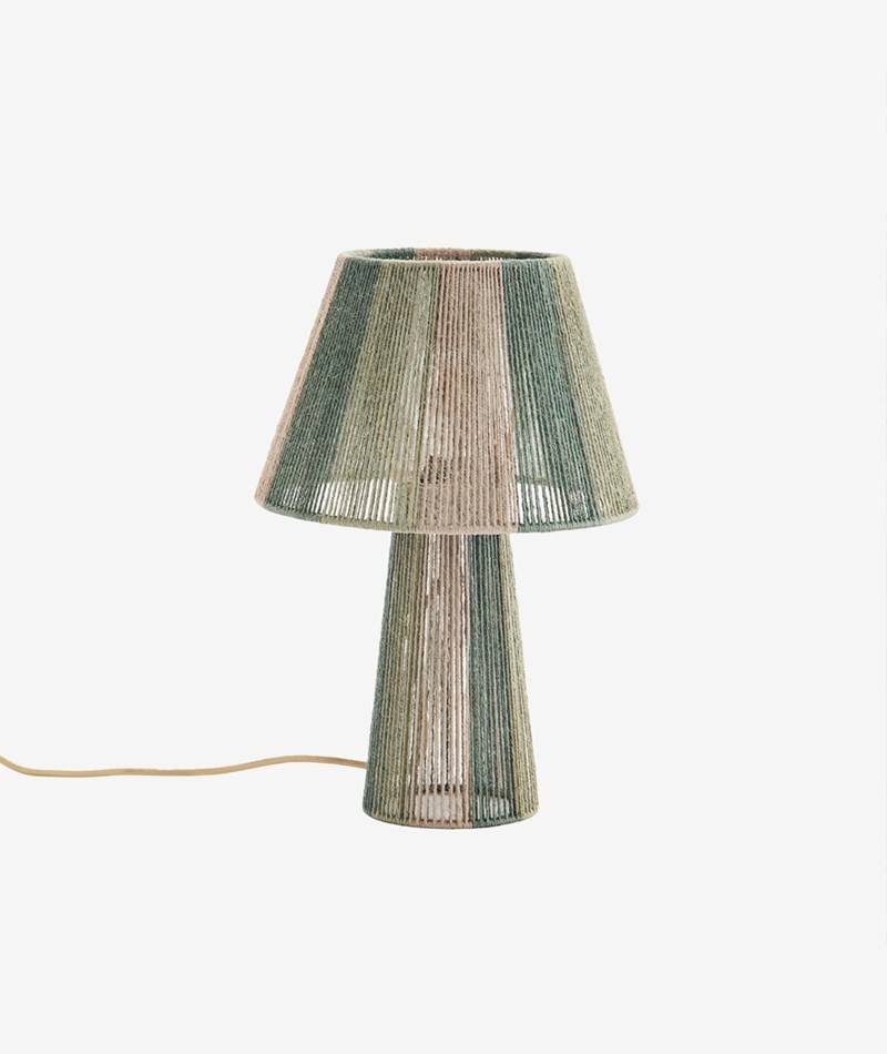 Kauf Dich Glücklich MADAM STOLTZ Jute Tischlampe gestreift