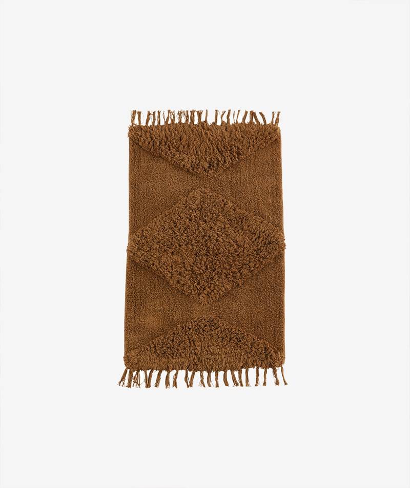 Kauf Dich Glücklich MADAM STOLTZ Tufted Baumwoll Badematte Braun