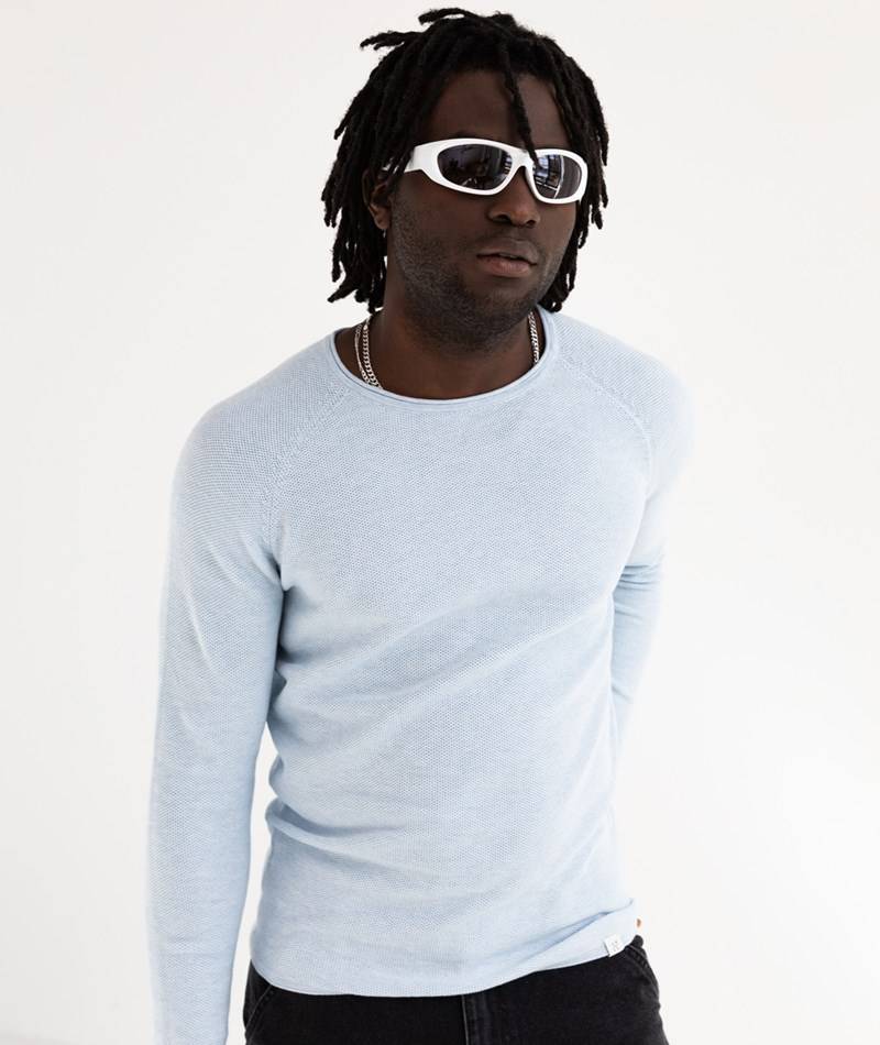 Kauf Dich Glücklich NOWADAYS Honeycomb Pullover Hellblau