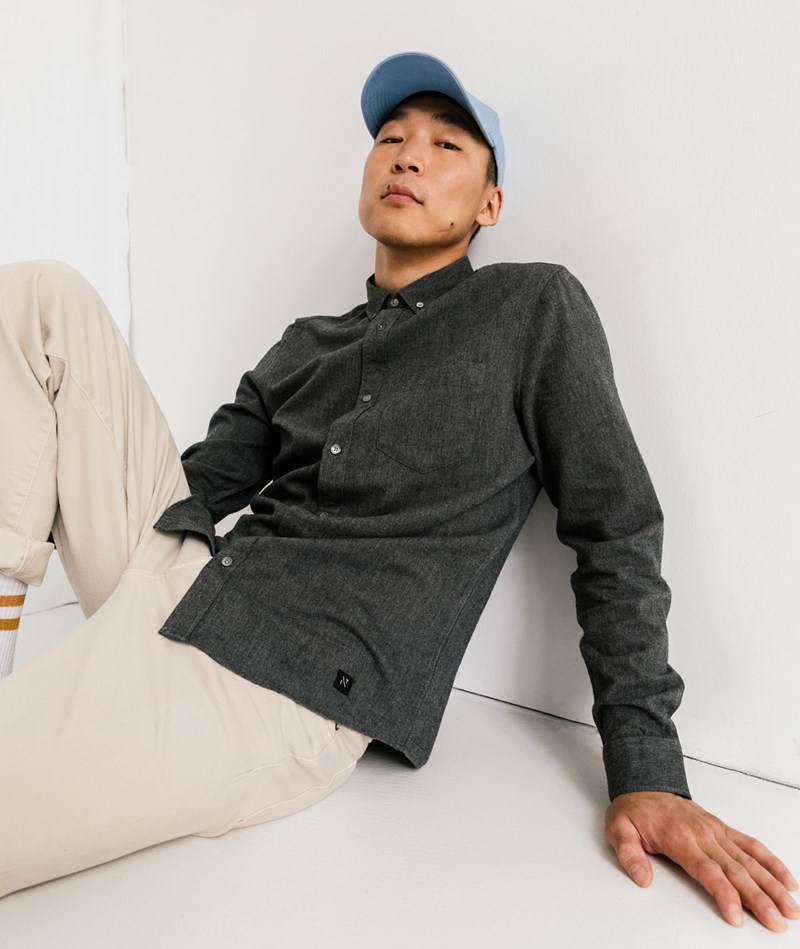 Kauf Dich Glücklich NOWADAYS Soft Brushed Hemd Grau