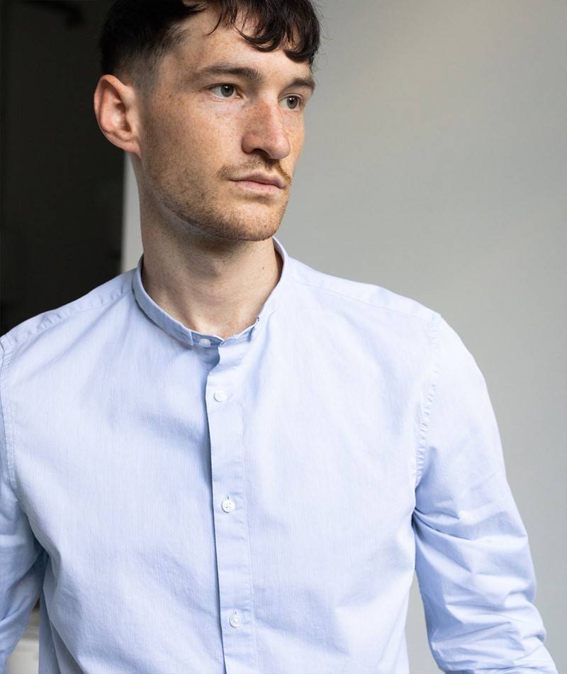 Kauf Dich Glücklich NOWADAYS Special Mini Collar Hemd blau