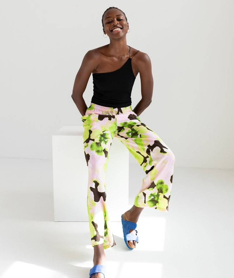 Kauf Dich Glücklich SELECTED FEMME SLFHelinda Wide Hose gemustert