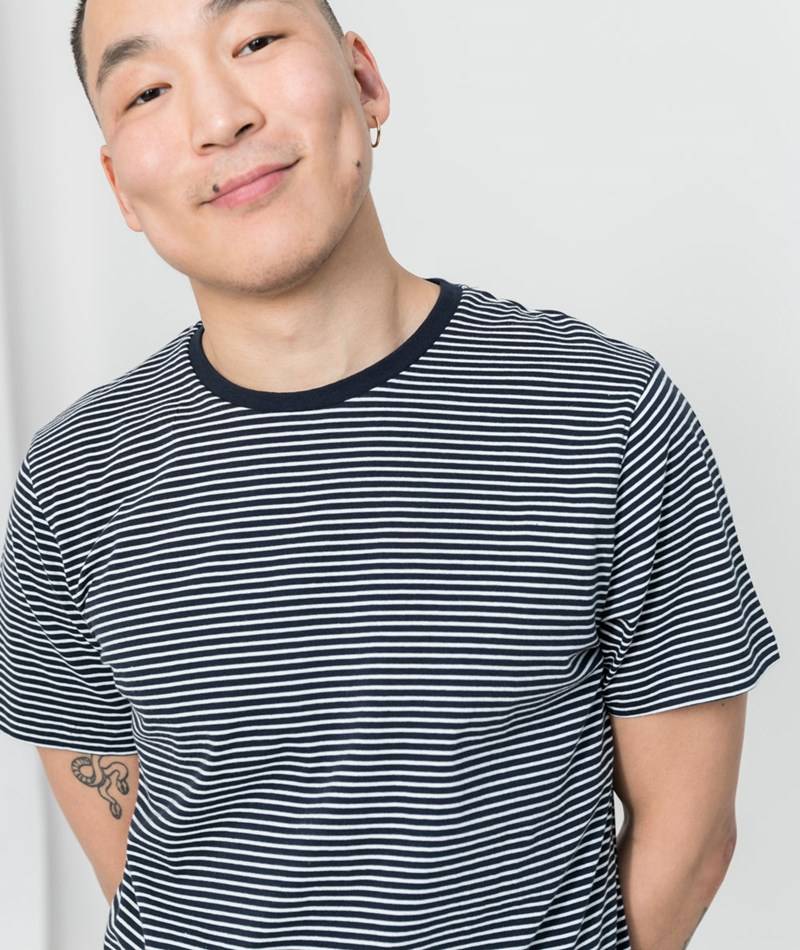 Kauf Dich Glücklich SELECTED HOMME SLHAspen Stripe O-Neck T-Shirt gemustert