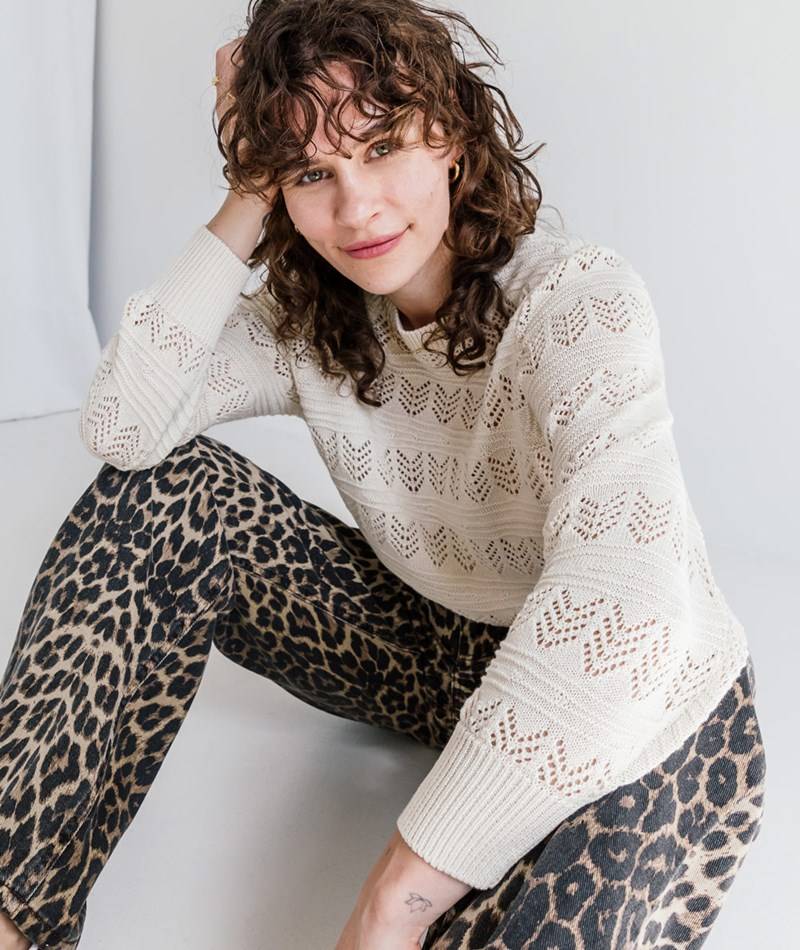 Kauf Dich Glücklich VILA VICattia Pointelle Pullover Beige