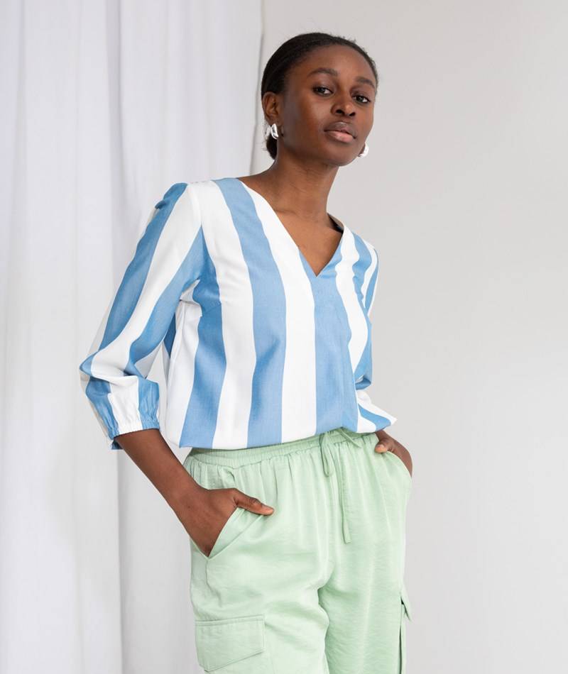 Kauf Dich Glücklich VILA VIDancy V-Neck Bluse gestreift