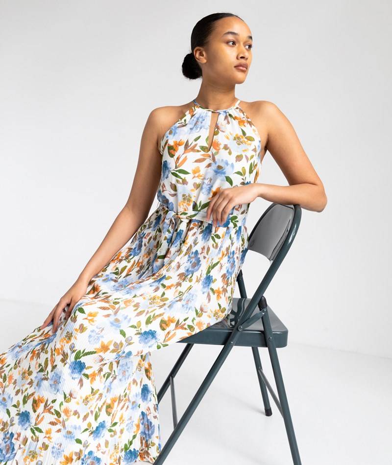 Kauf Dich Glücklich VILA VIJuliette Plisse Ankle Kleid geblümt