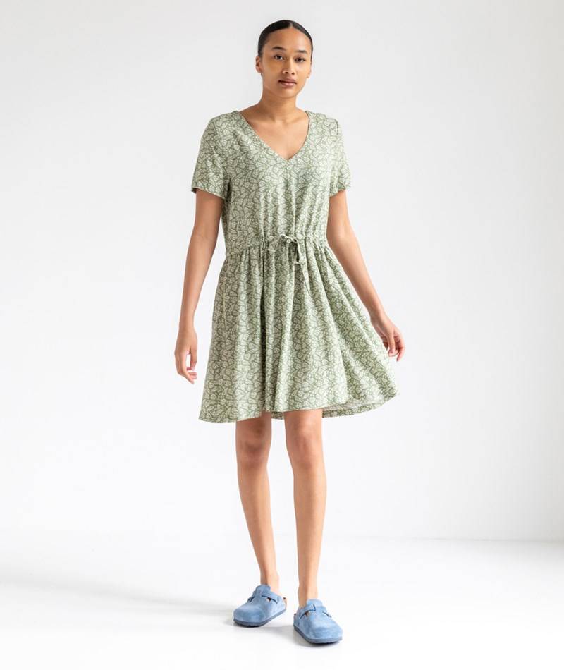 Kauf Dich Glücklich VILA VILise Nua S/S V-Neck Kleid gemustert