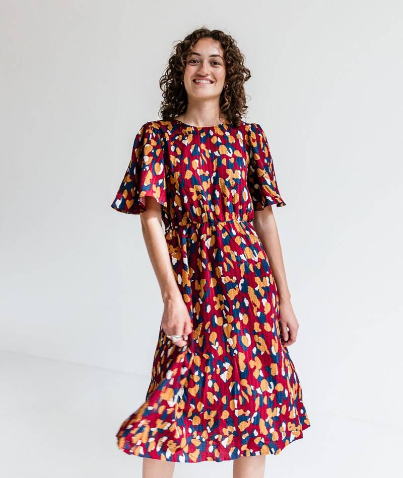 Kauf Dich Glücklich VILA VILusi Lura 2/4 Midi Kleid mehrfarb