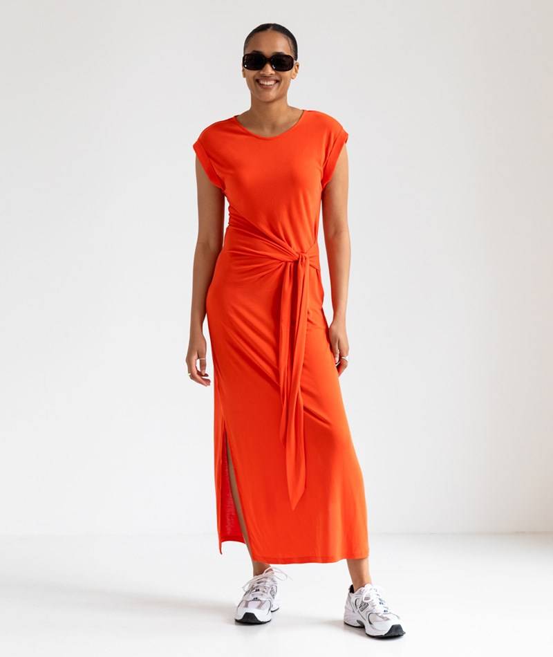 Kauf Dich Glücklich VILA VIModal O-Neck S/S Kleid Orange