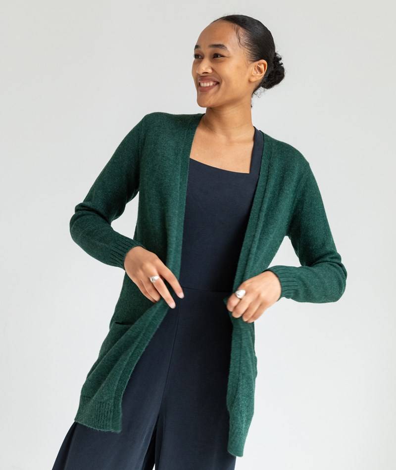 Kauf Dich Glücklich VILA VIRil Open Cardigan Dunkelgrün