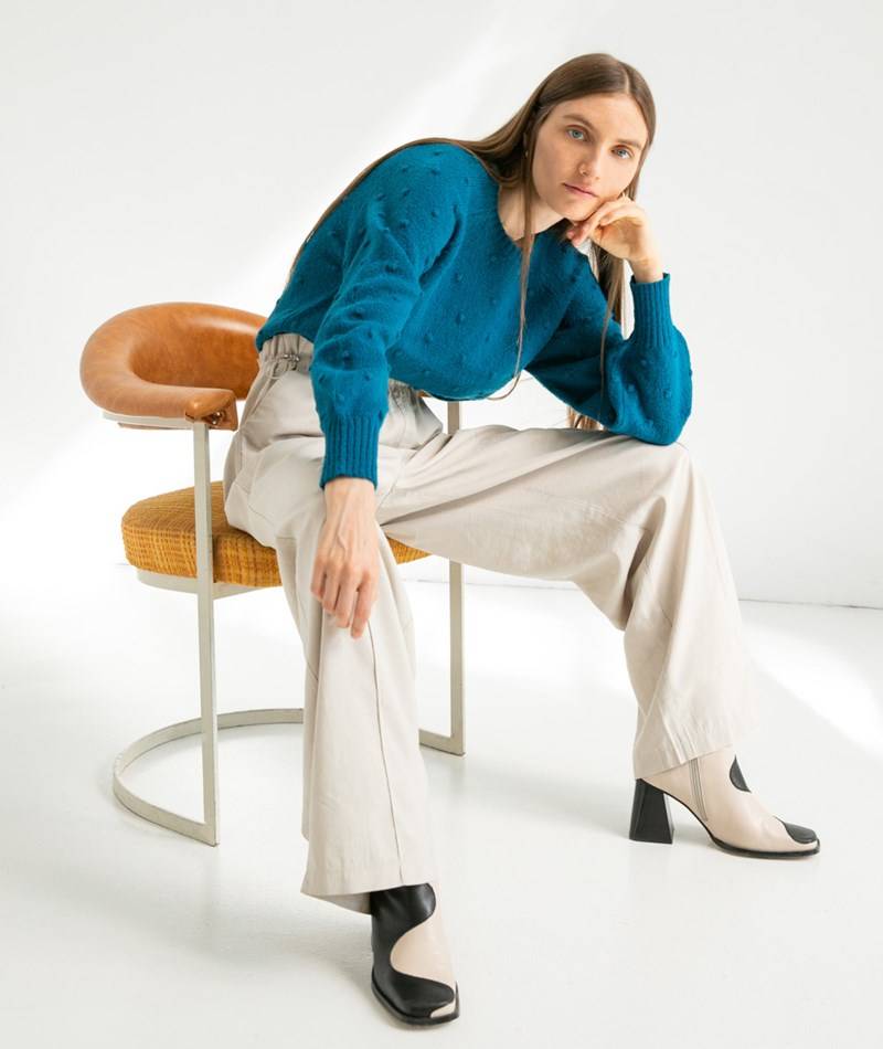 Kauf Dich Glücklich VILA VITuli O-Neck Knit Pullover Blau