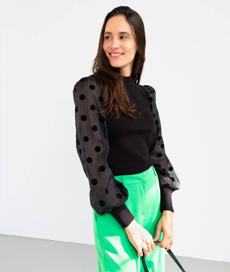 Kauf Dich Glücklich YAS YAS Dotme Longsleeve schwarz