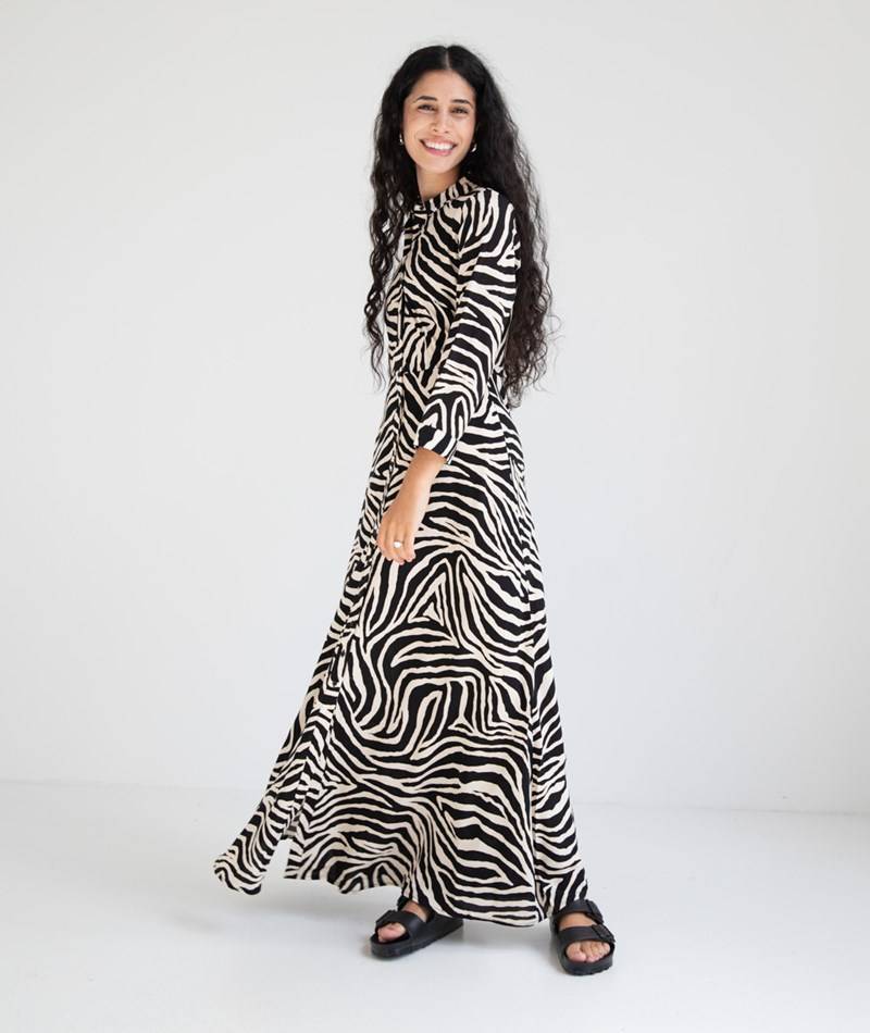 Kauf Dich Glücklich YAS YASSavanna Long Kleid gemustert