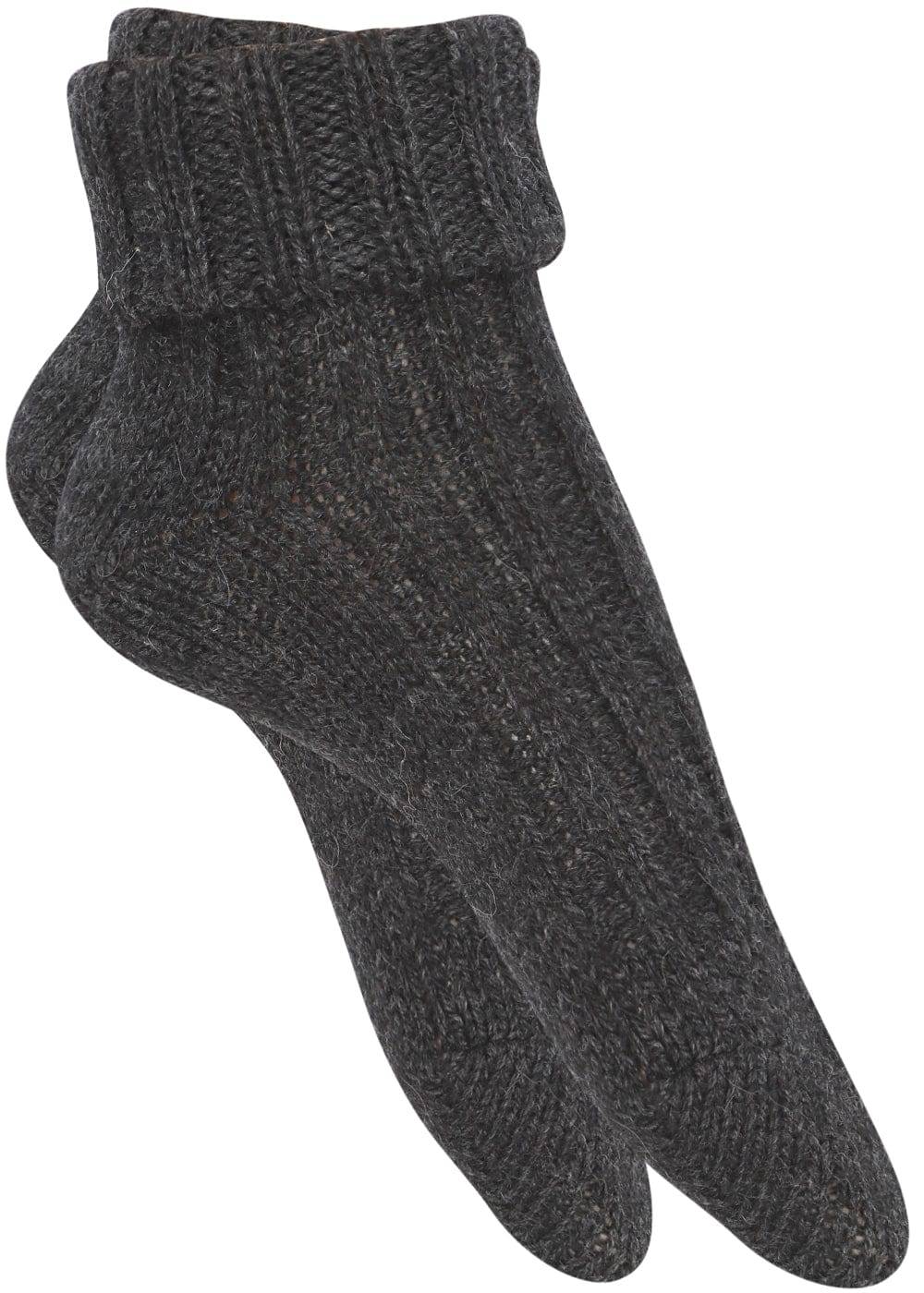 KB Socken Alpakasocken Mit Umschlag Dickgestrickt - 2 Paar