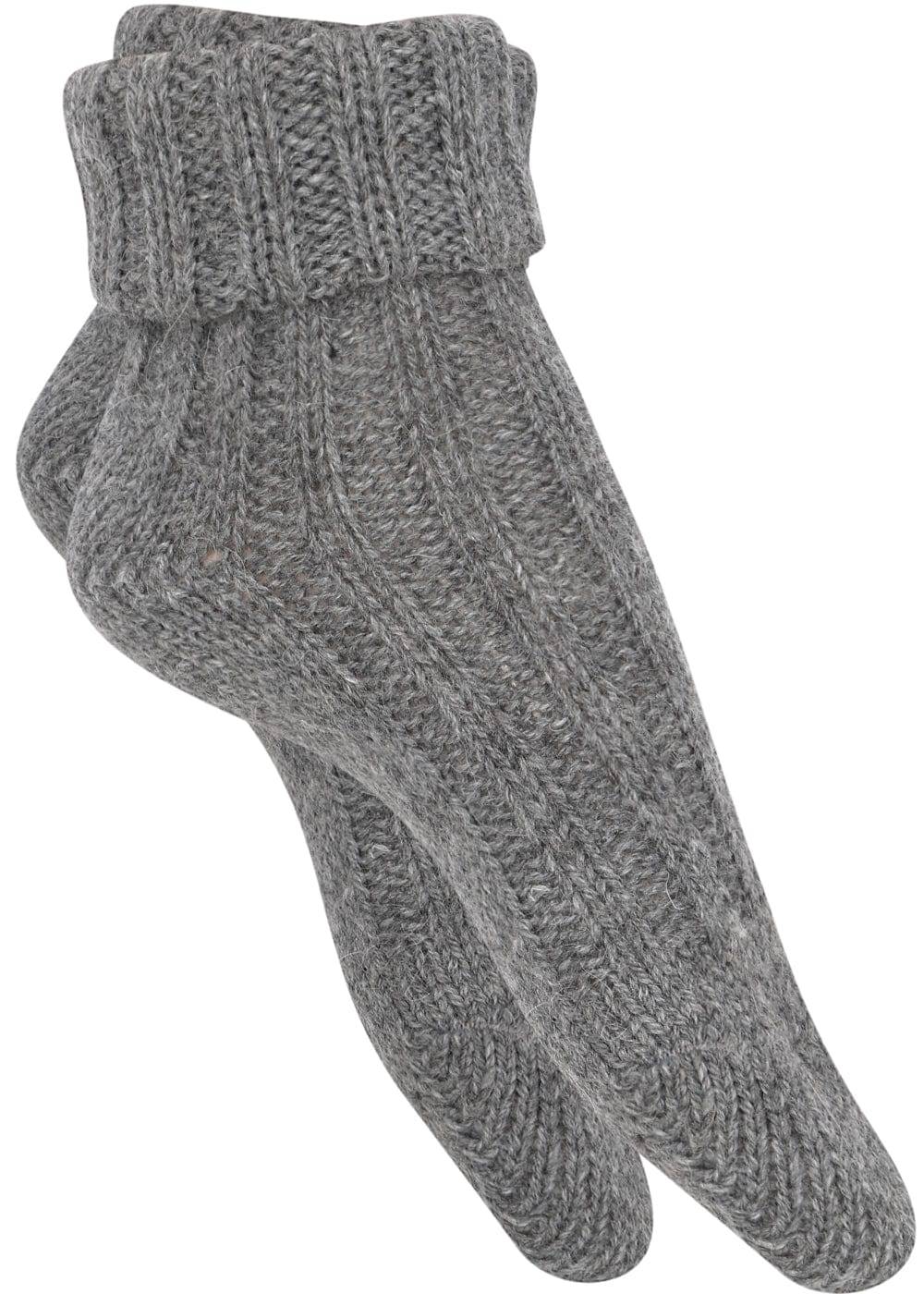 KB Socken Alpakasocken Mit Umschlag Dickgestrickt - 2 Paar