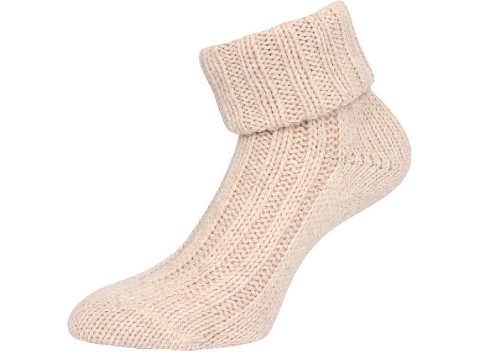 KB Socken Alpakasocken Mit Umschlag Dickgestrickt - 2 Paar