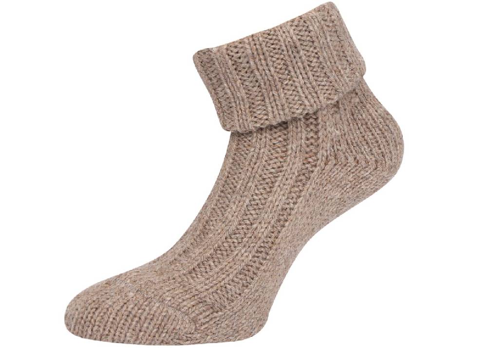 KB Socken Alpakasocken Mit Umschlag Dickgestrickt - 2 Paar
