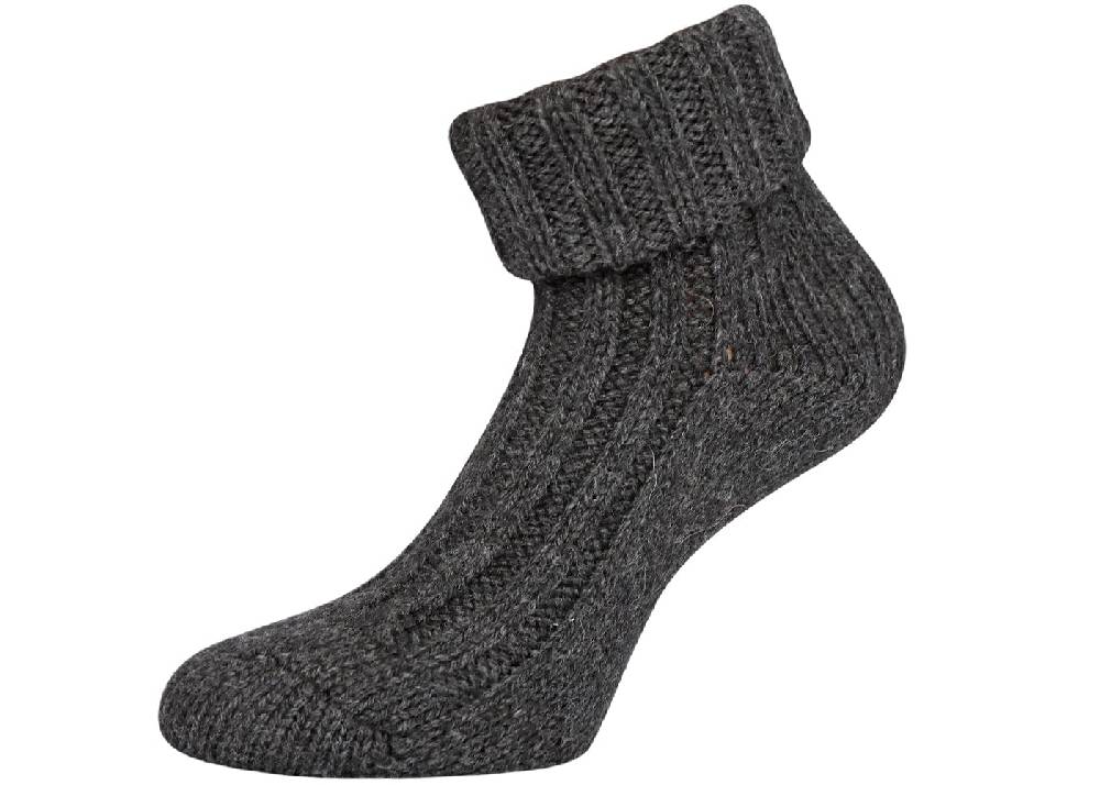 KB Socken Alpakasocken Mit Umschlag Dickgestrickt - 2 Paar