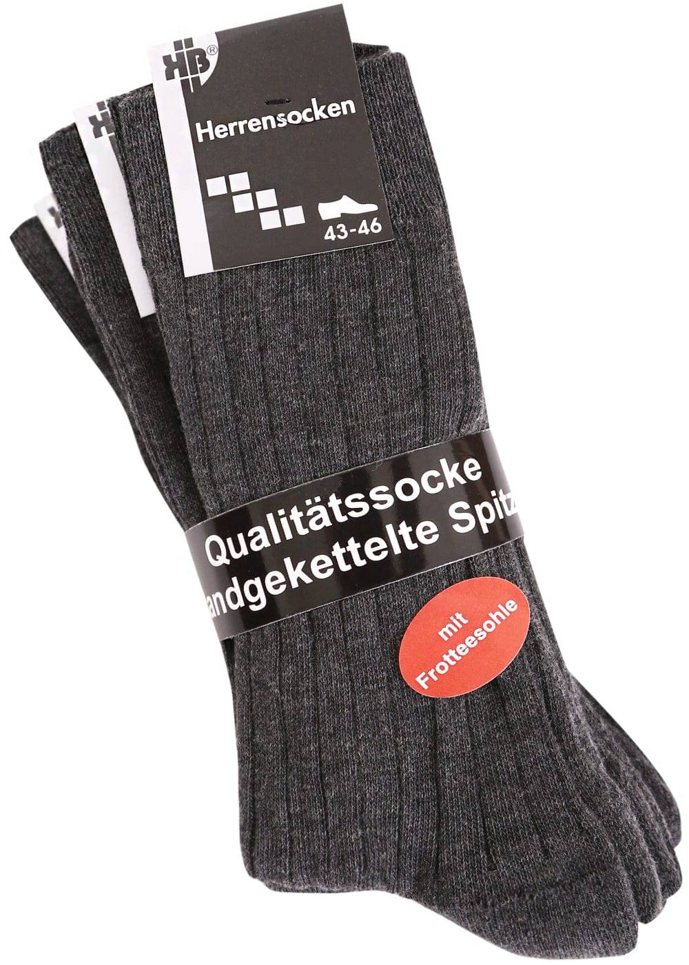 KB Socken Arbeitssocken Mit Frotteesohle Grau - 5 Paar