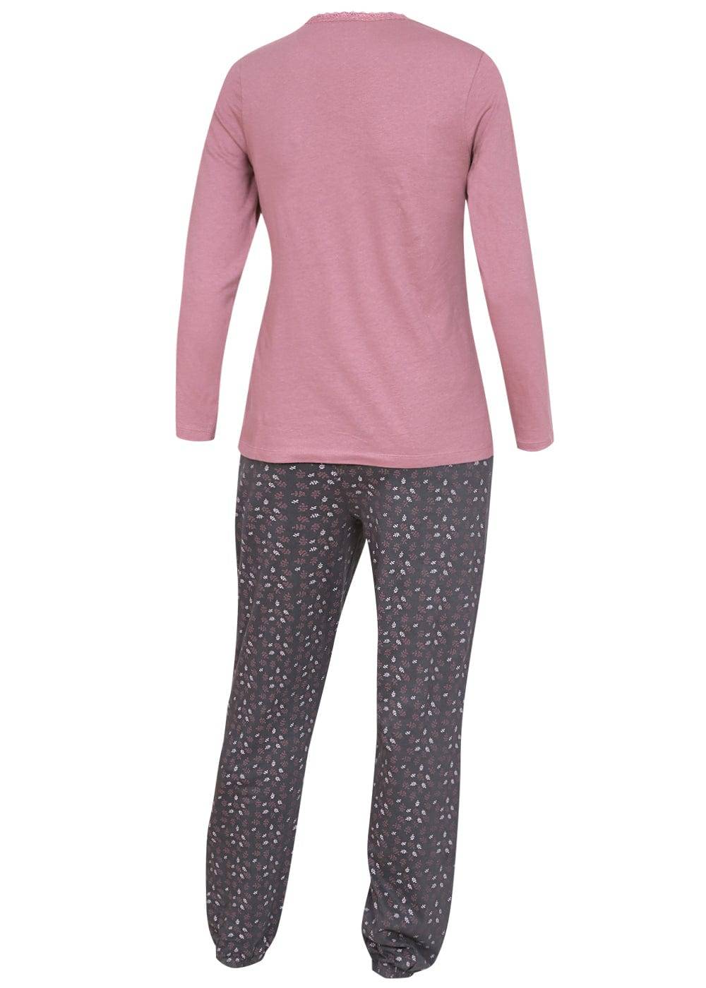 KB Socken Damen Schlafanzug Langärmelig Lange Hose - 100% Baumwolle
