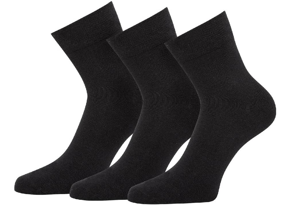 KB Socken Damensocken Schwarz mit Komfortbund - 3 Paar
