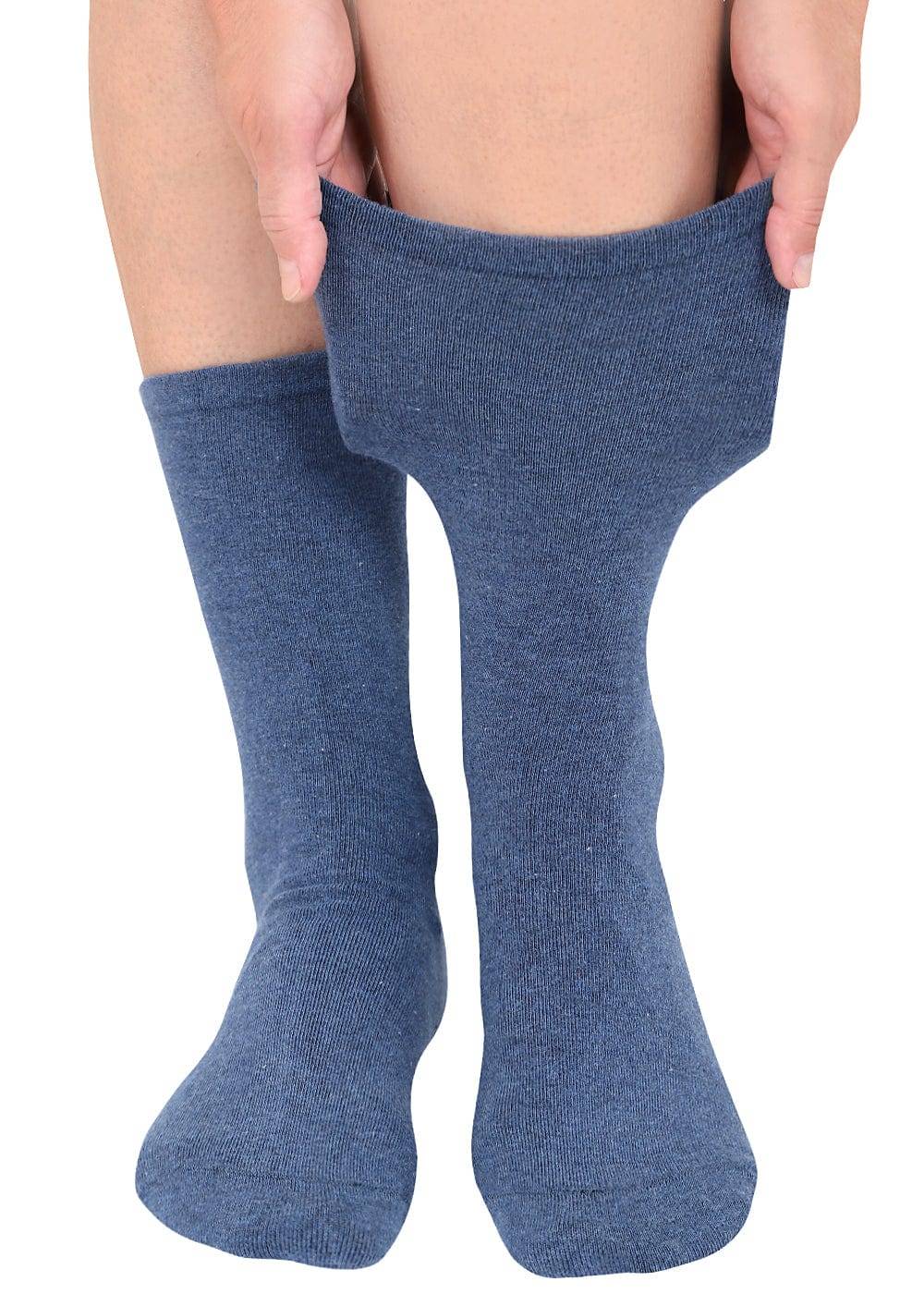 KB Socken Diabetikersocken extra weit dehnbar - Damen Herren - blau 6 Paar