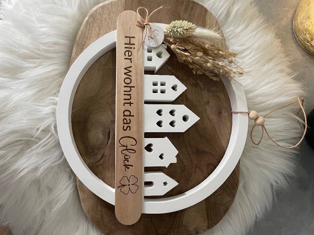 KB Socken Häuserkranz, Häuserloop, Türkranz Skandi, Keraflott Handmade, Dekoring, Klötzchen, Geschenk Einzug, Hauskranz Deko, Fensterkranz Dekoring,