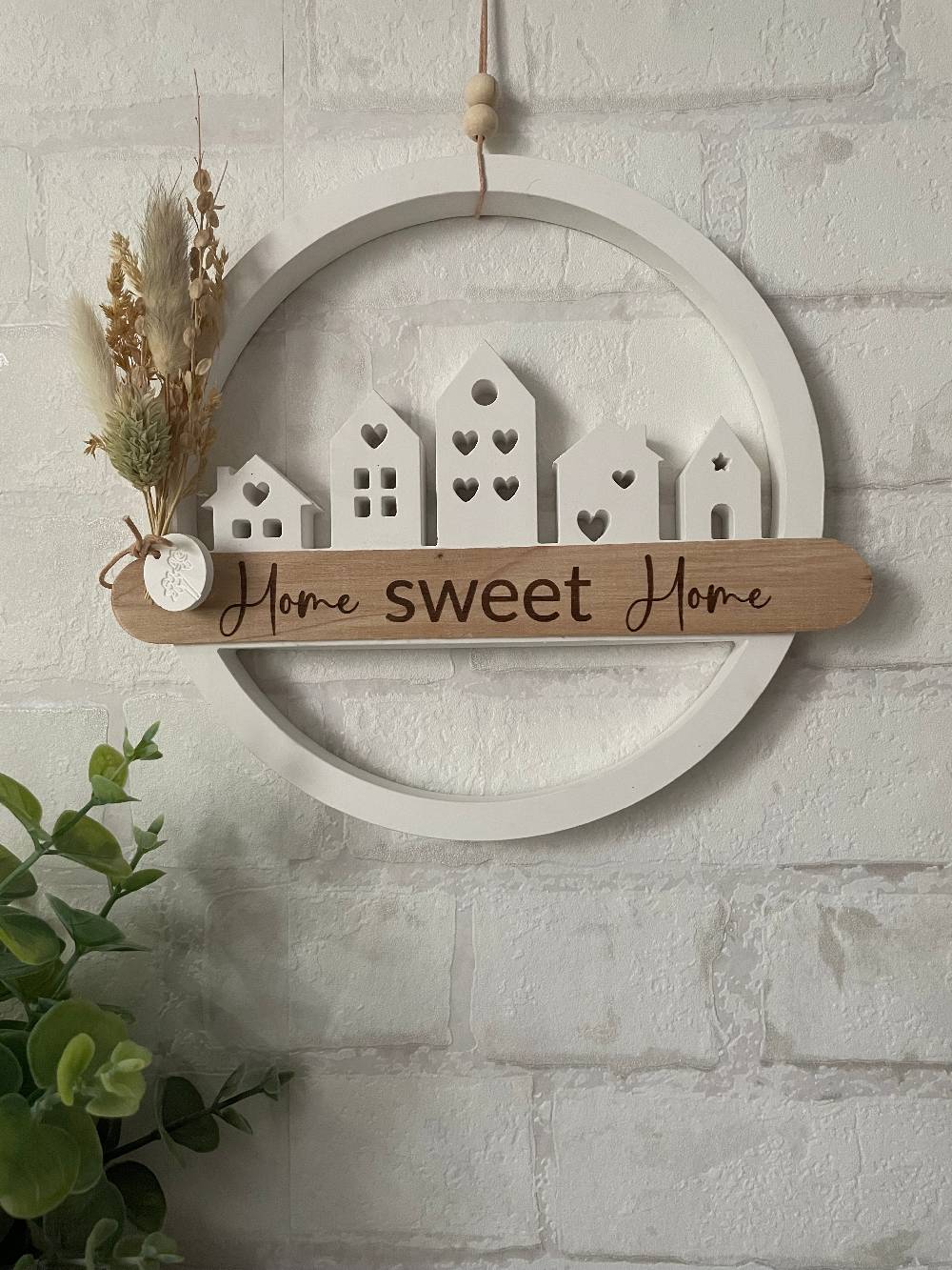 KB Socken Häuserkranz, Häuserloop, Türkranz Skandi, Keraflott Handmade, Dekoring, Klötzchen, Geschenk Einzug, Hauskranz Deko, Fensterkranz Dekoring,