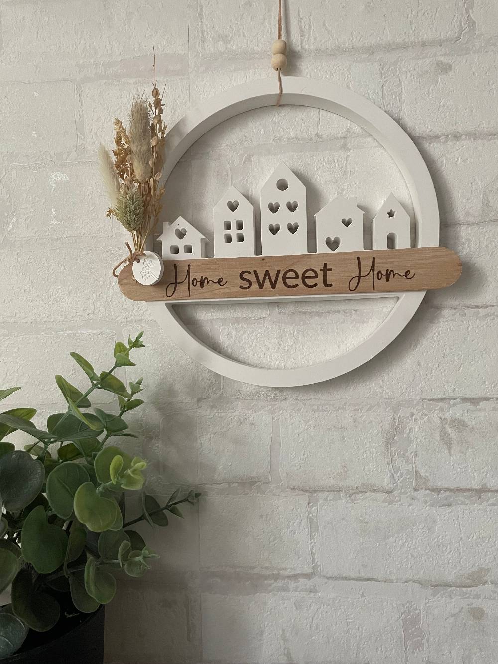 KB Socken Häuserkranz, Häuserloop, Türkranz Skandi, Keraflott Handmade, Dekoring, Klötzchen, Geschenk Einzug, Hauskranz Deko, Fensterkranz Dekoring,