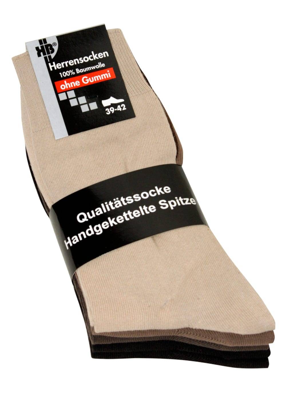 KB Socken Herrensocken Brauntöne - Diabetiker Geeignet - 10 Paar