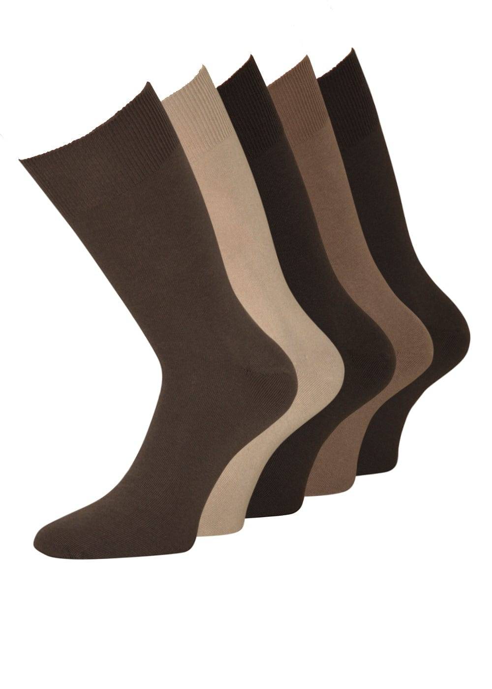 KB Socken Herrensocken Brauntöne - Diabetiker geeignet - 10 Paar