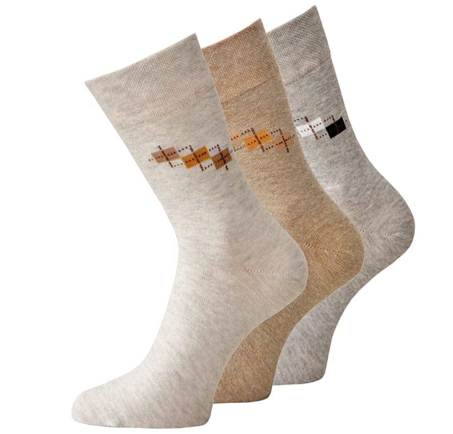 KB Socken Herrensocken mit dezentem Rechteckmotiv - 6 Paar