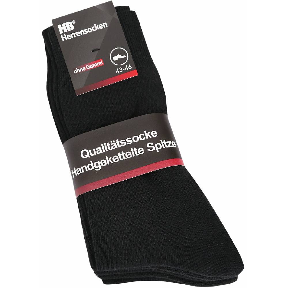 KB Socken Herrensocken Schwarz - Diabetiker Geeignet - 10 Paar