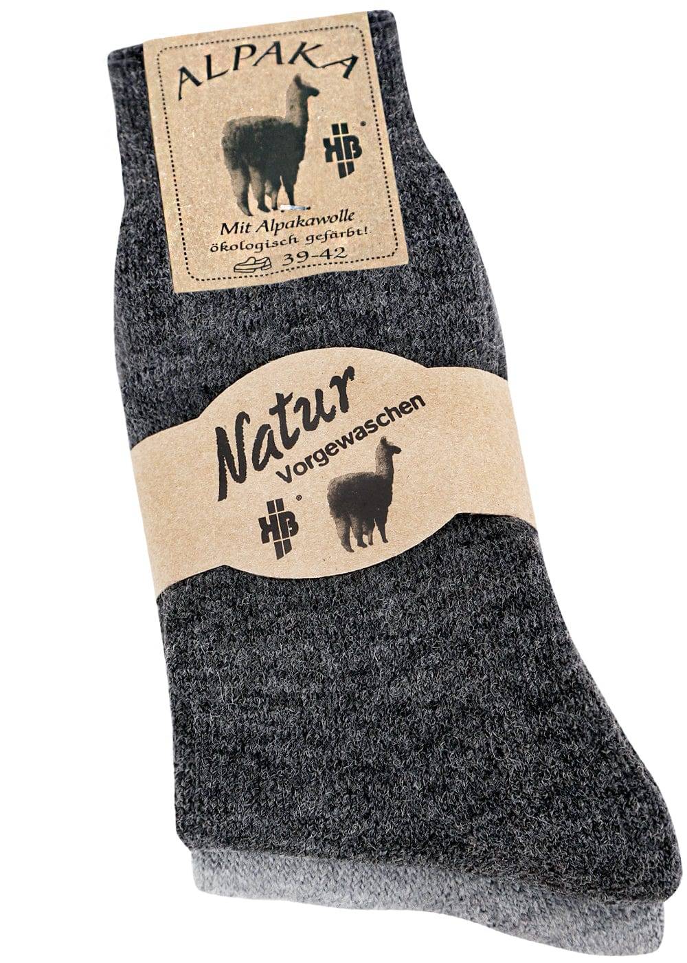 KB Socken Alpaka Thermosocken Grau - 2 Paar