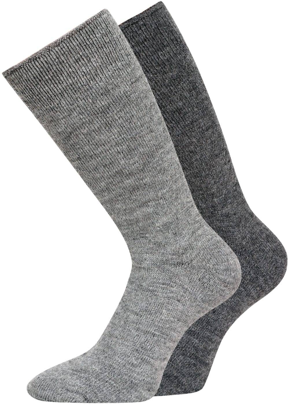 KB Socken Alpaka Thermosocken grau - 2 Paar