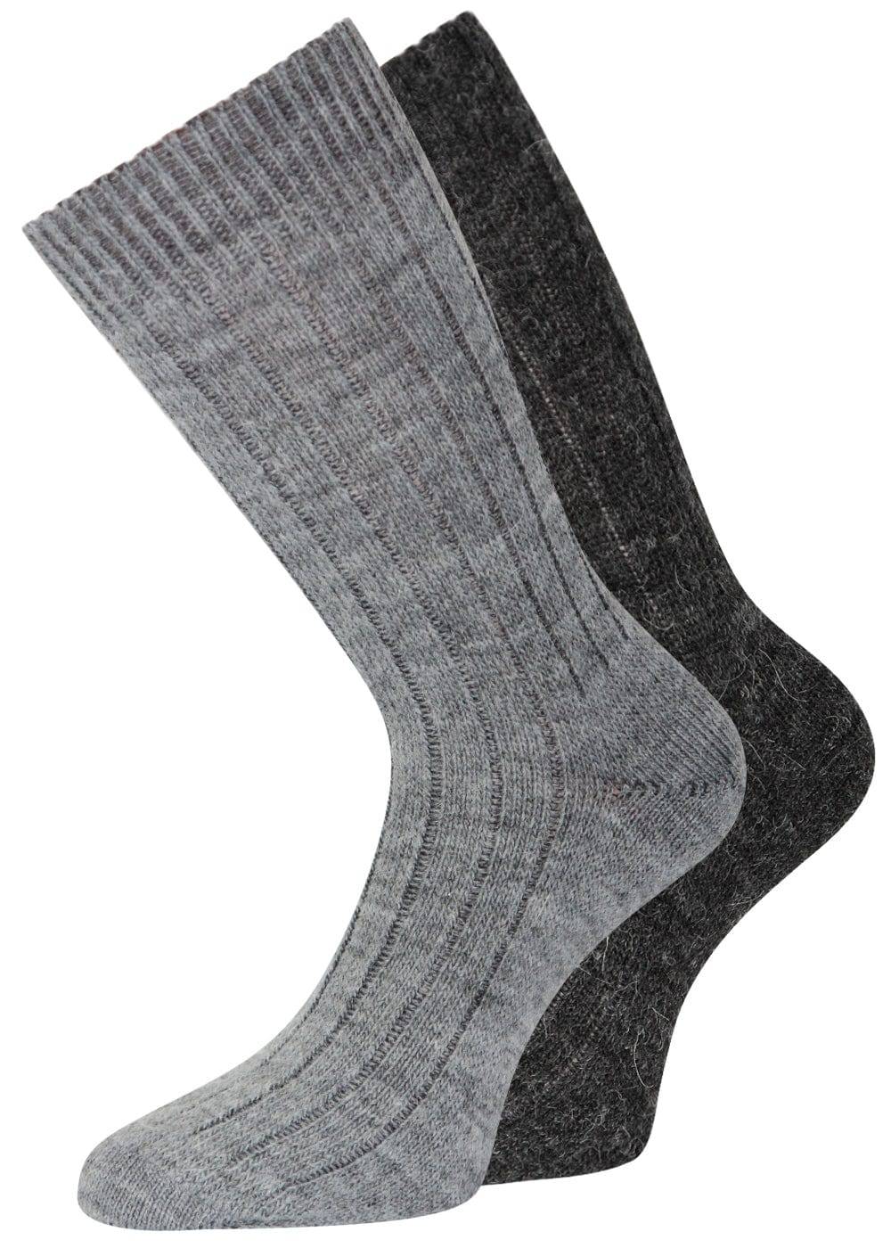 KB Socken Alpakasocken feingestrickt grau - 2 Paar