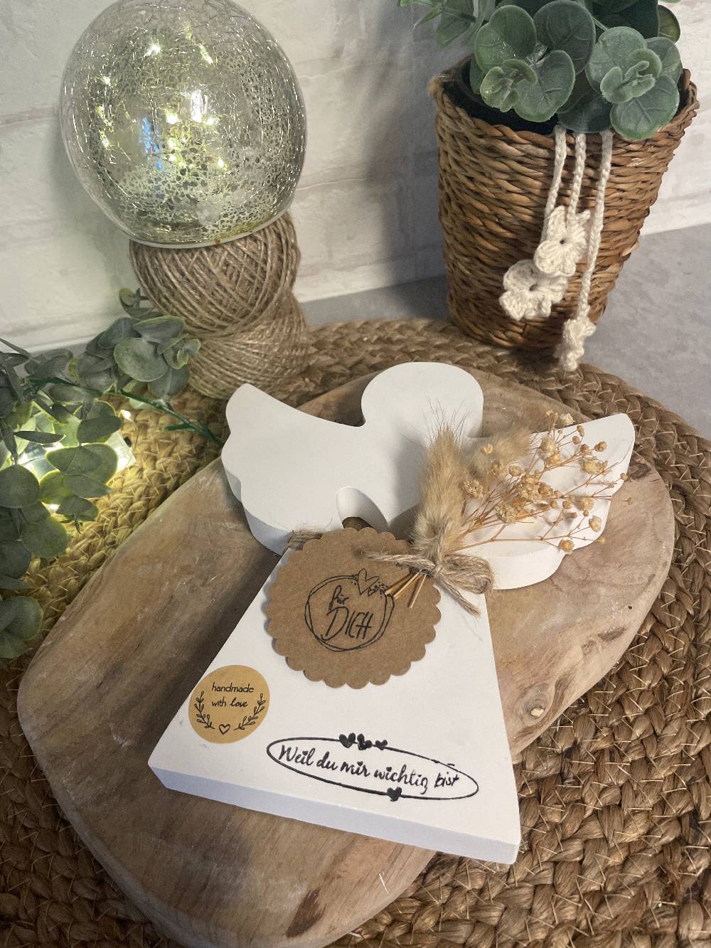 KB Socken Deko Engel Mit Herzloch