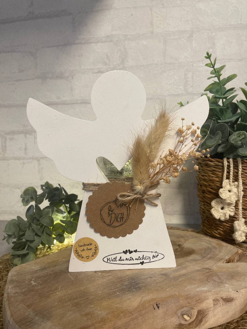 KB Socken Deko Engel mit Herzloch