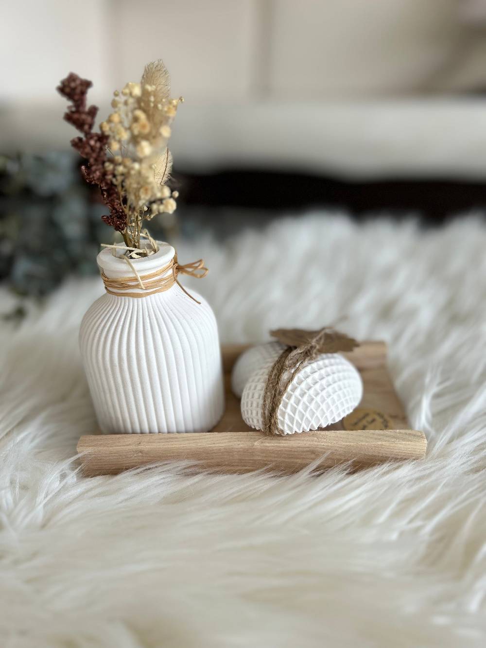 KB Socken Deko Vase Herz Handmade Geschenk