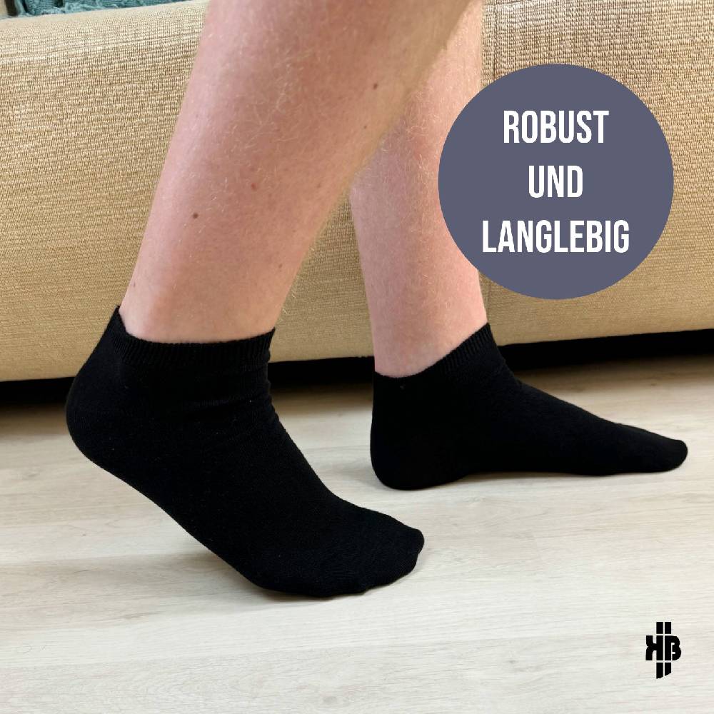 KB Socken Herren Sneakersocken Schwarz - 10 Paar