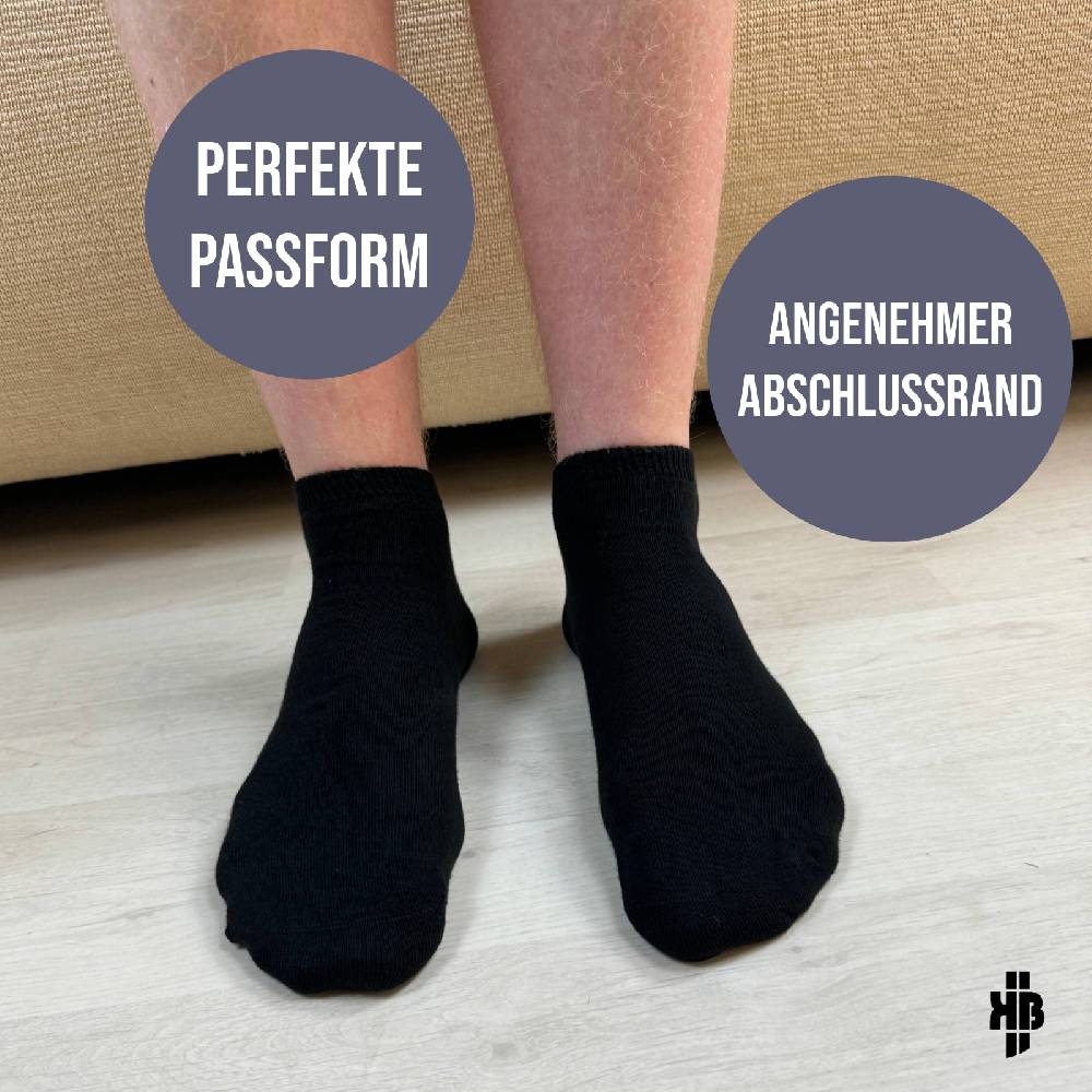 KB Socken Herren Sneakersocken Schwarz - 10 Paar