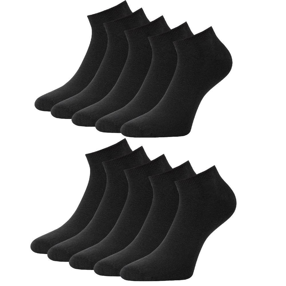 KB Socken Herren Sneakersocken schwarz - 10 Paar