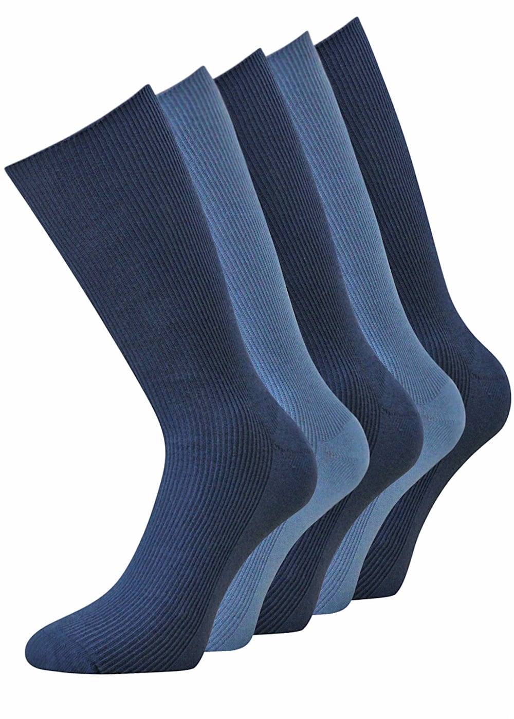 KB Socken Herrensocken Blautöne - ohne Gummi - 10 Paar