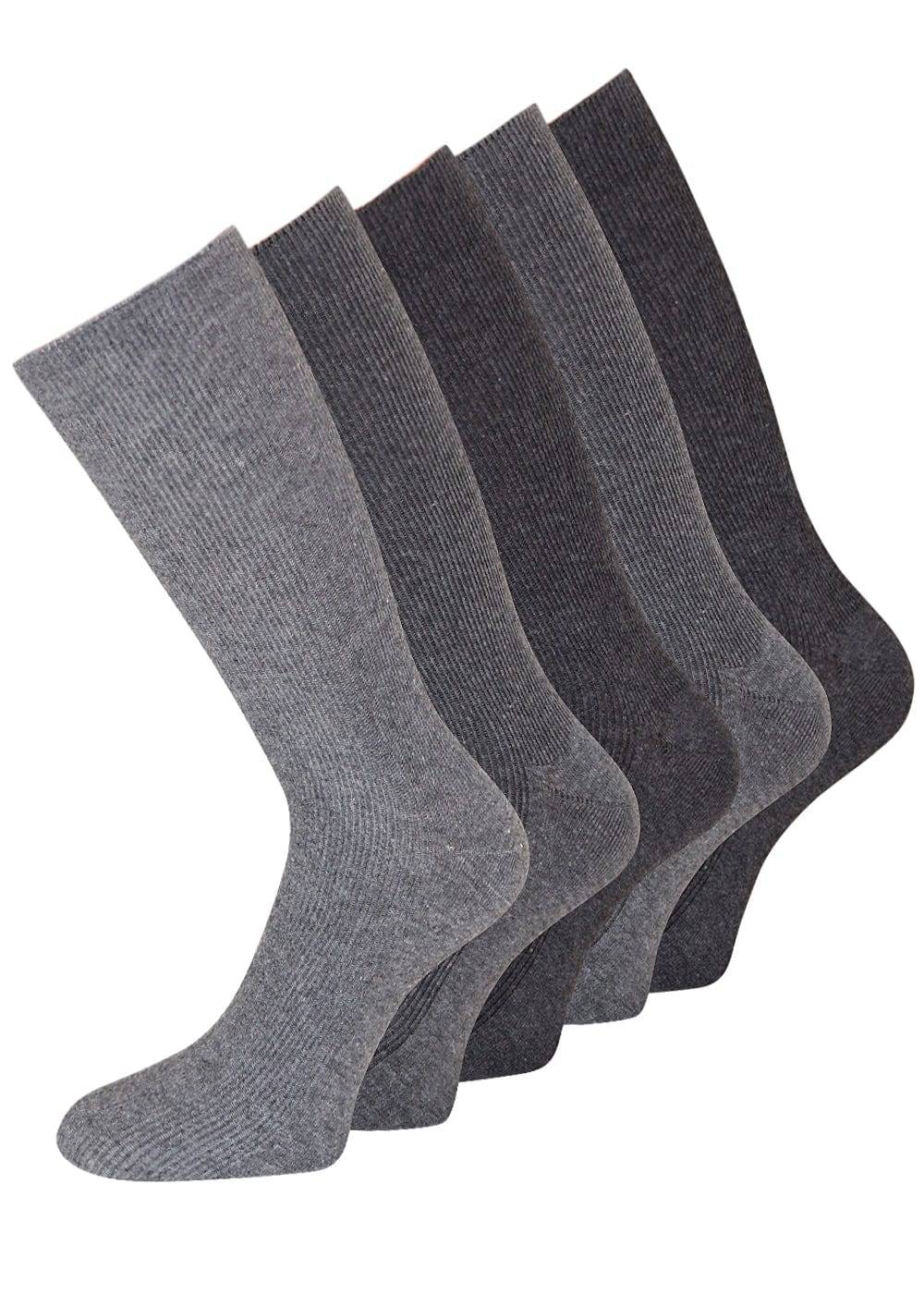 KB Socken Herrensocken Grautöne - ohne Gummi - 10 Paar