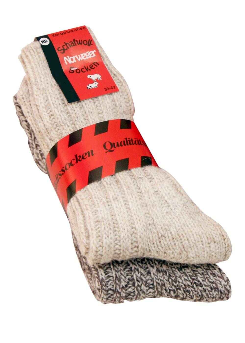 KB Socken Norwegersocken Beige - 2 Paar